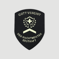 Badge - fluorescente - gott vergibt