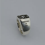 Artillerie - Chevalière d'Officier en argent