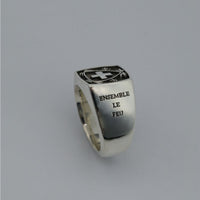 Artillerie - Chevalière d'Officier en argent