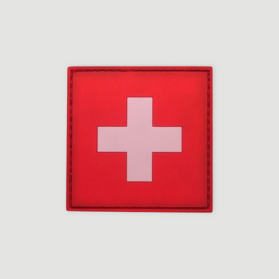 Badge carré Suisse - PVC