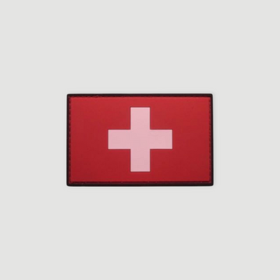 Badge rectangle Suisse - PVC