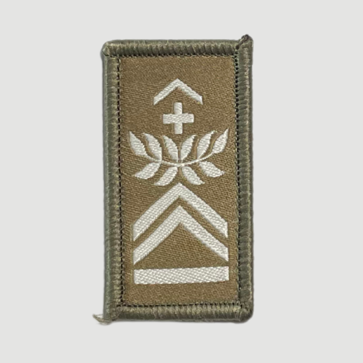 Insigne de grade olive/blanc