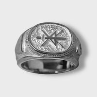 Driving step - Silver signet ring