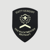 Badge - fluorescente - gott vergibt