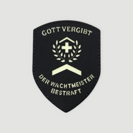 Badge - fluorescente - gott vergibt