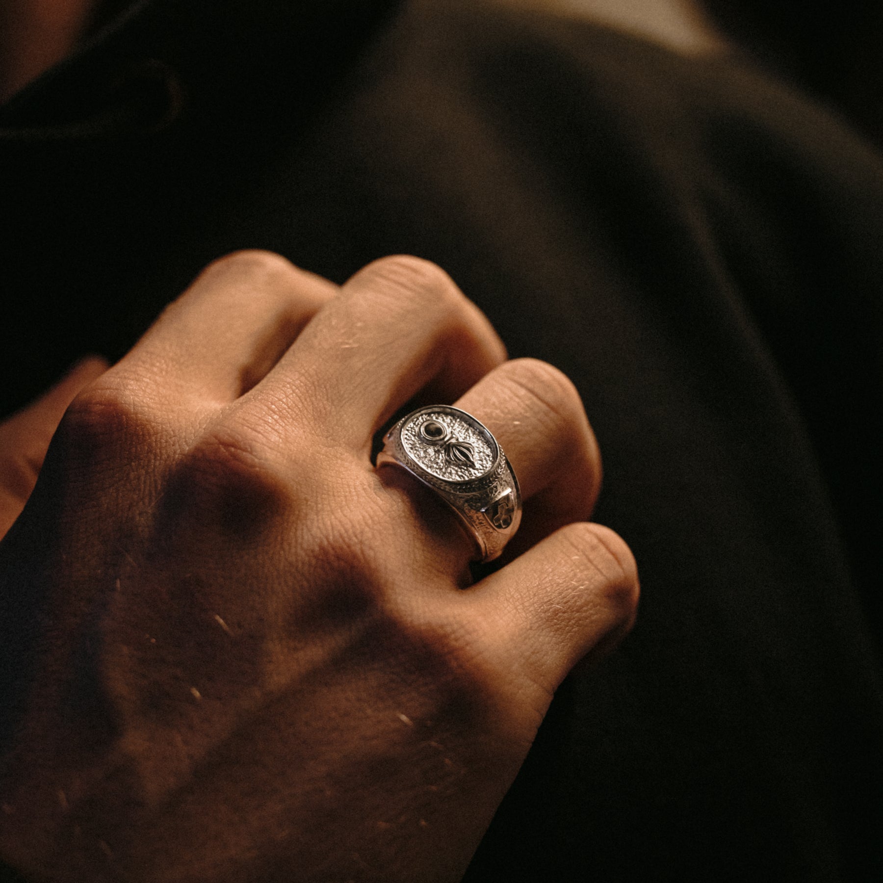 Artiglieria - anello di sigillo d'argento