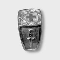 Silver officer's signet ringer