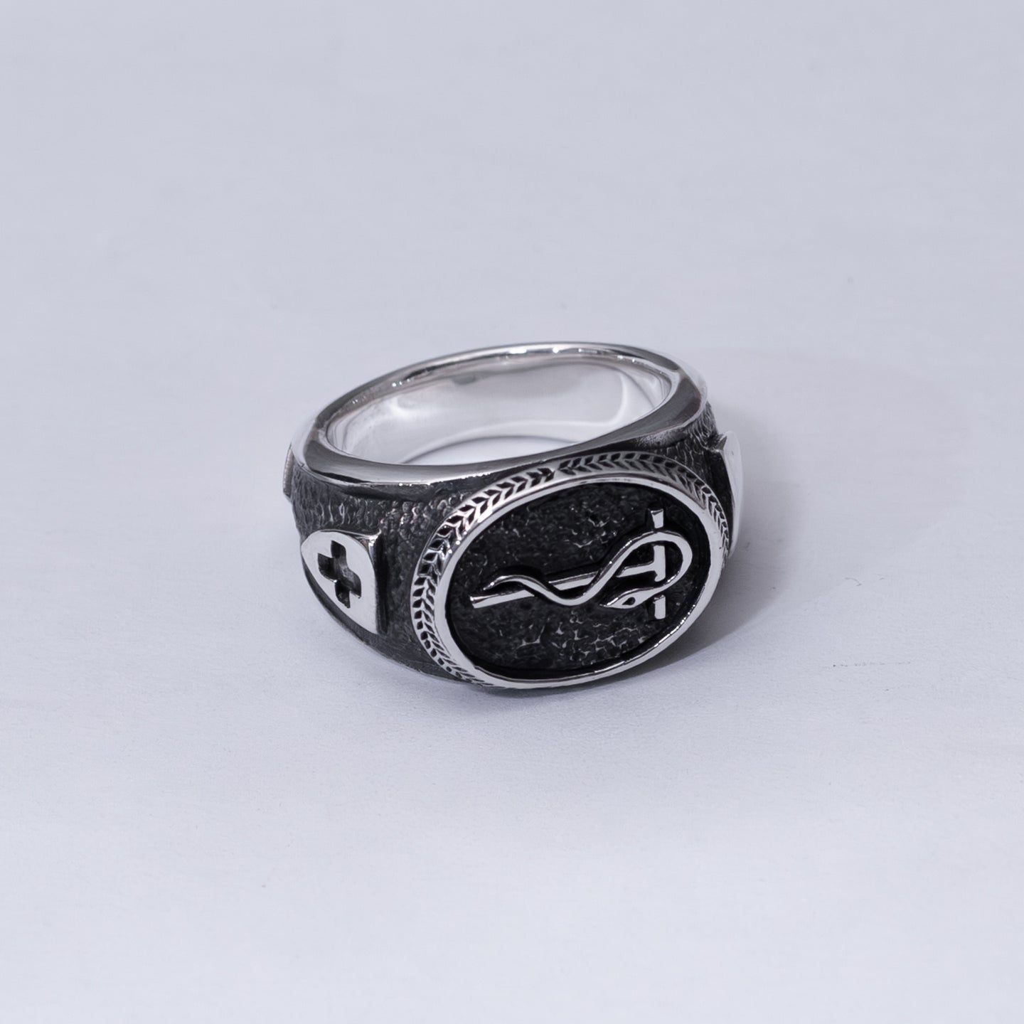 Sanitary - silver signet ring