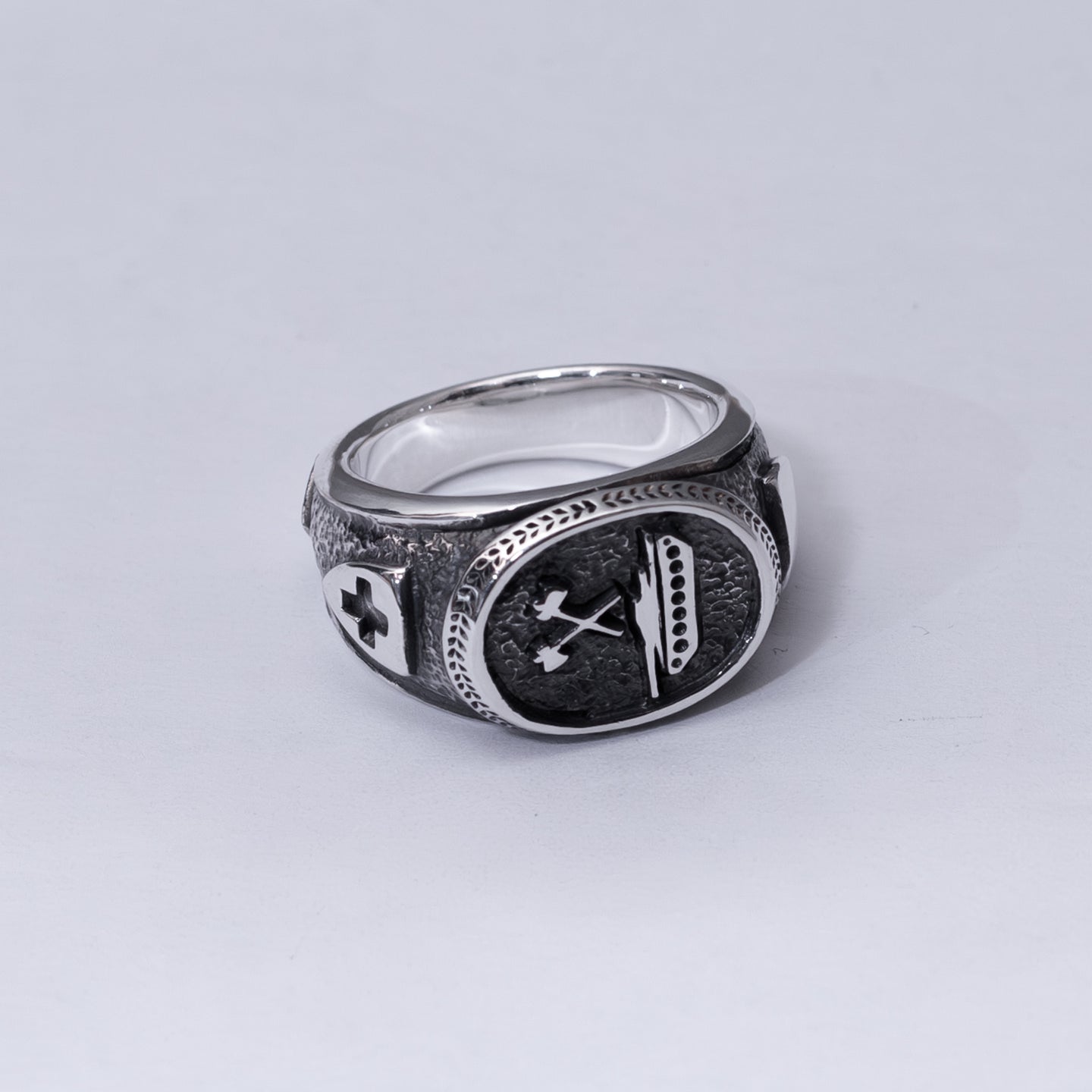 Tank Sapper - Silver signet ring