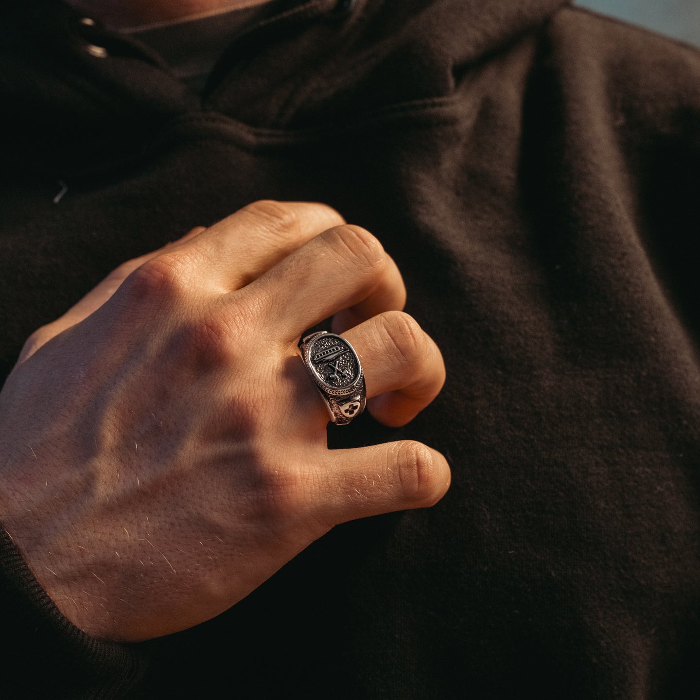 Tank Sapper - Silver signet ring