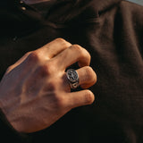 Driving step - Silver signet ring
