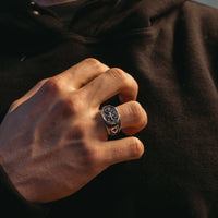Driving step - Silver signet ring