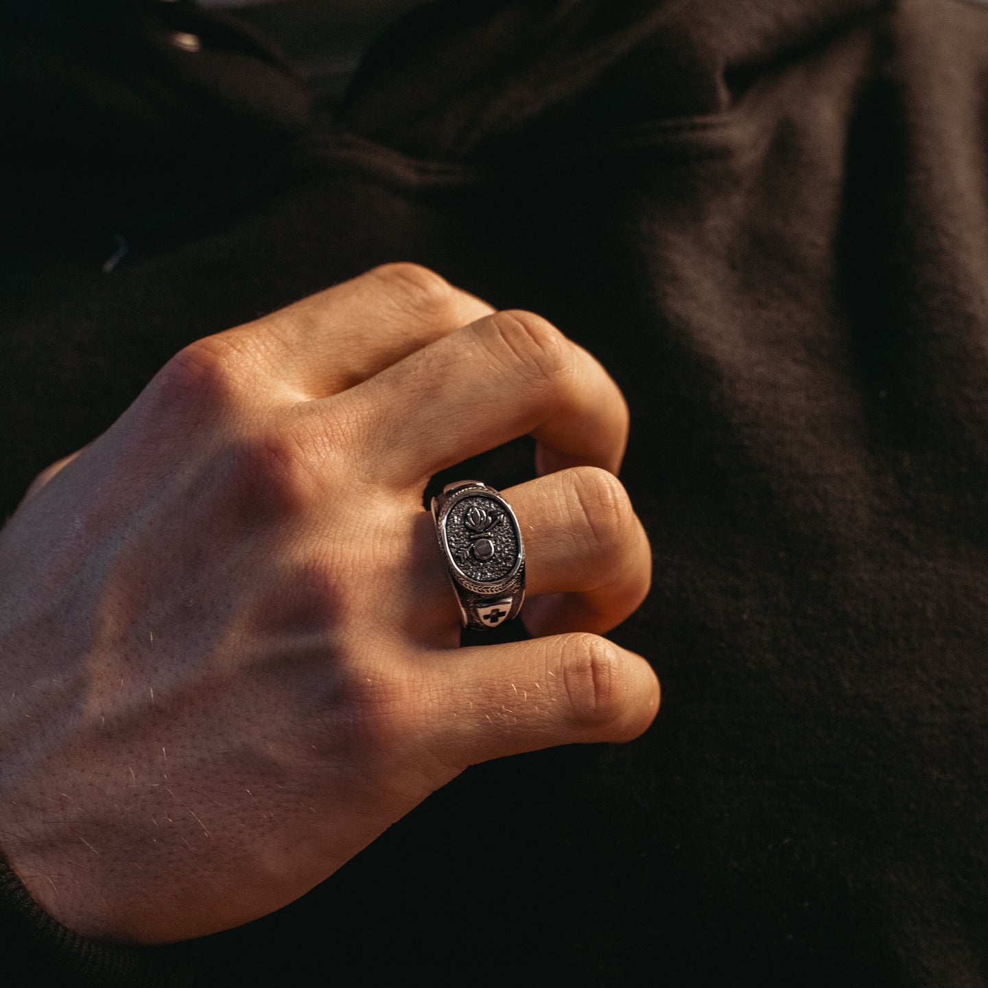 Grenadier - Silver signet ring