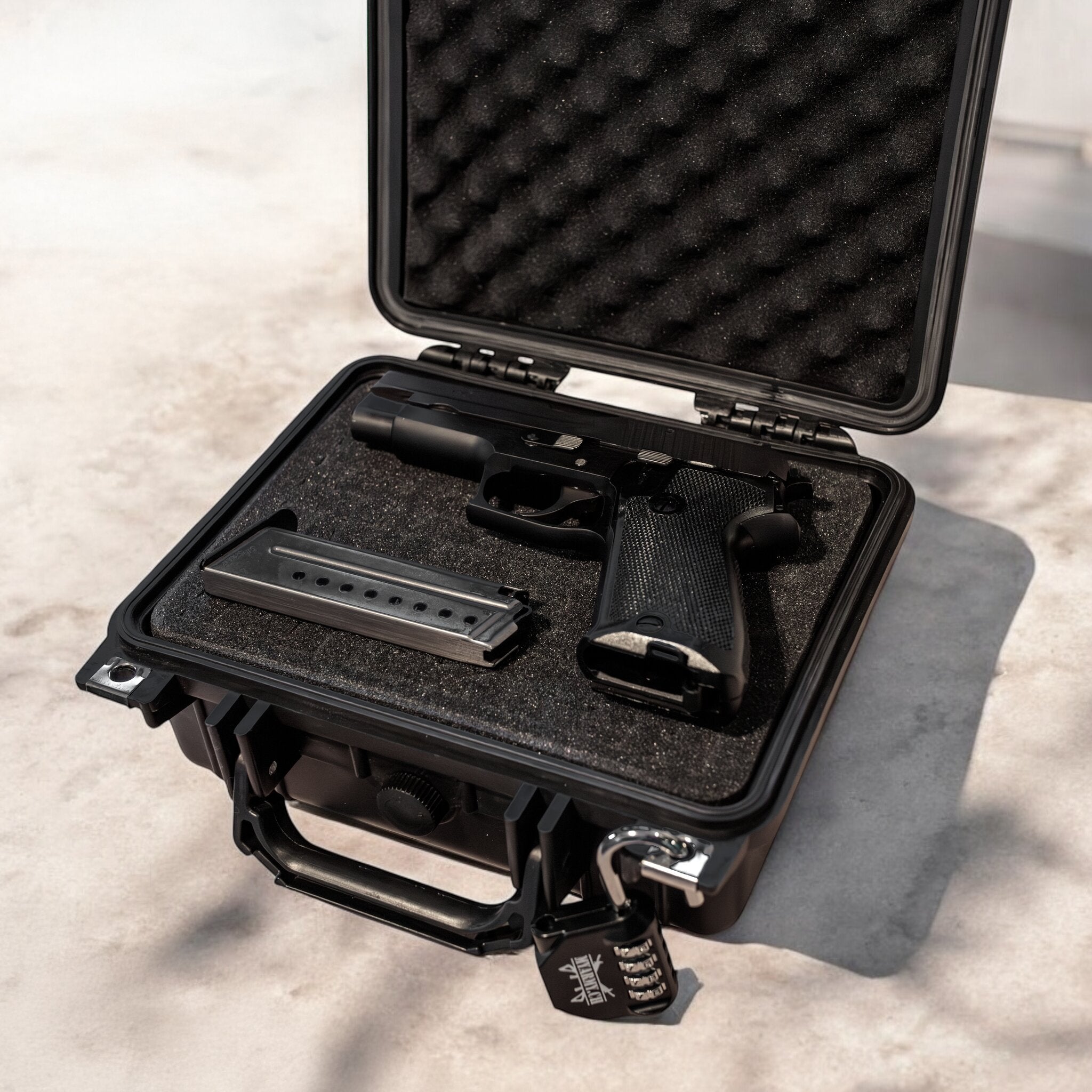 Caisse de transport arme de poing