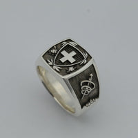 Pionnier d'ondes dirigées  - Chevalière d'Officier en argent