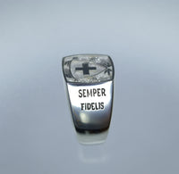 Forze speciali - anello di SIGNAGGIO UFFICIO SILVER