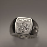 Chevalière en argent personnalisé