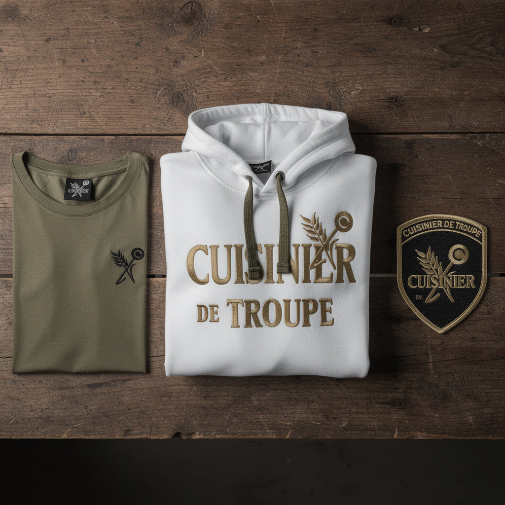 Bundle cuisinier-de-troupe flat lay