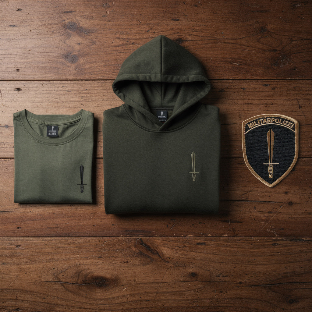 Bundle police-militaire flat lay