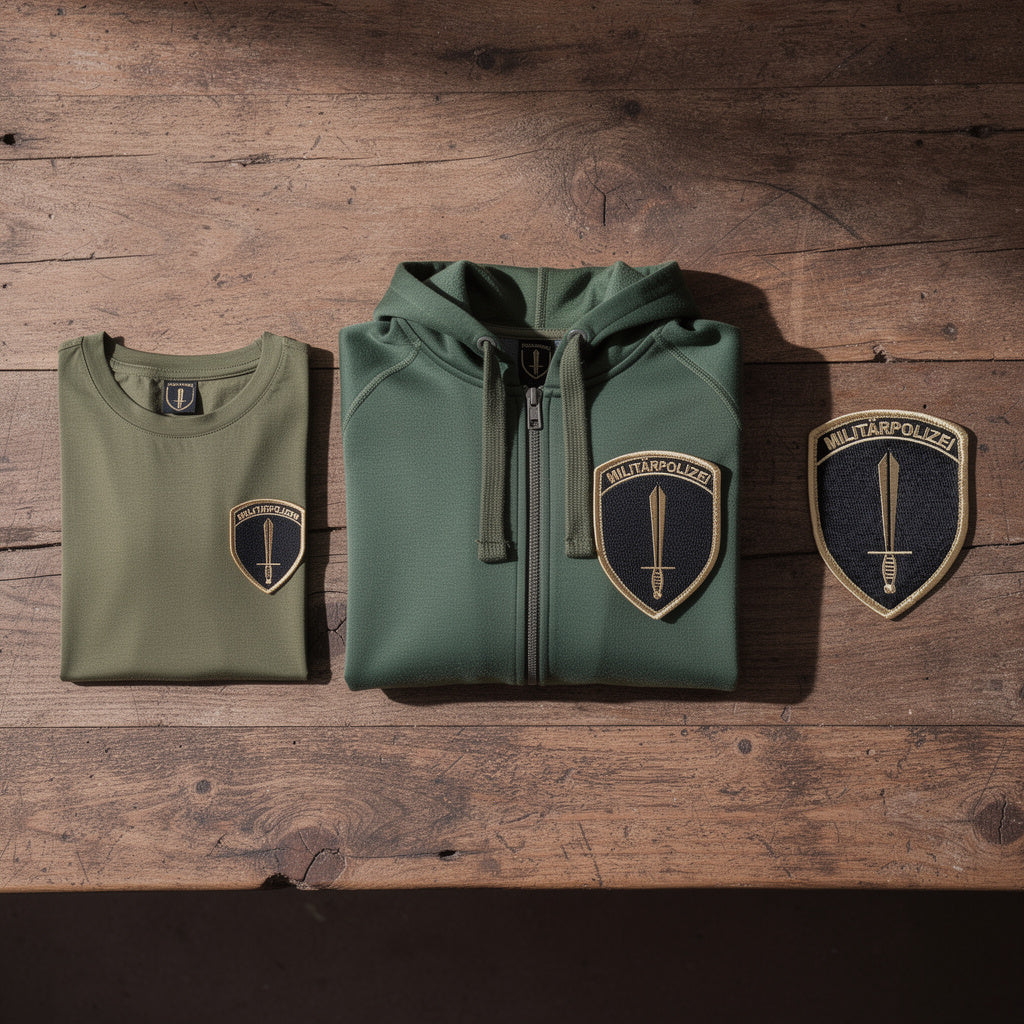 Bundle police-militaire flat lay