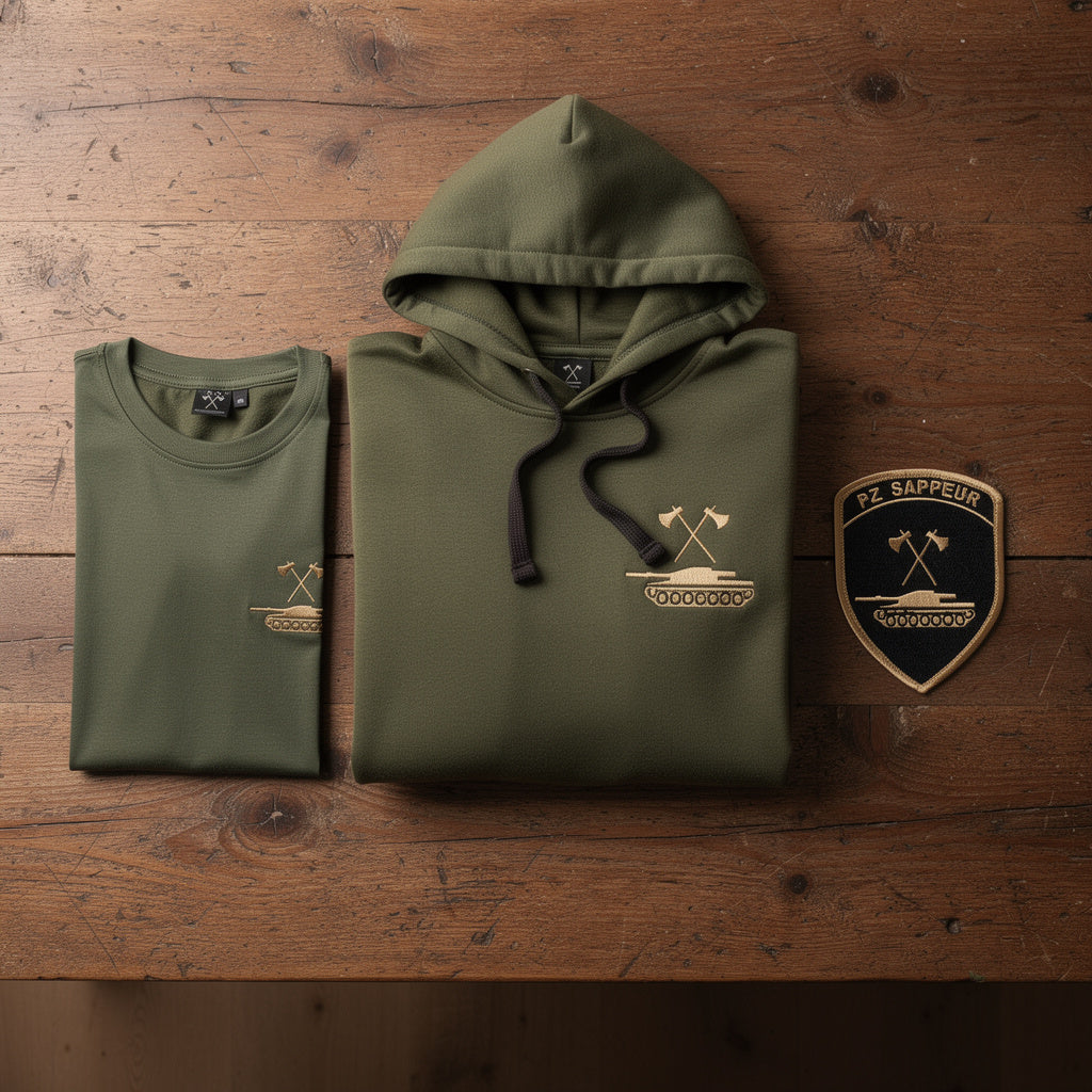 Bundle sapeur-de-chars flat lay