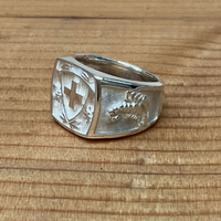 Chevalière en argent personnalisé