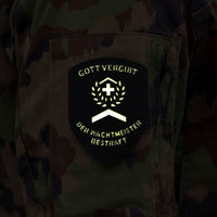Badge - fluorescente - gott vergibt